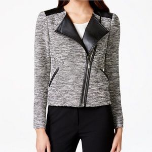 Calvin Klein Tweed Moto Jacket